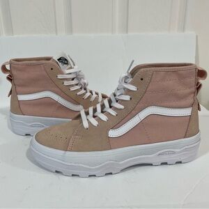 Vans Reissue Leather High Top Dusty Rose Unisex Shoes Size 6 Men’s 7.5 Woman’s